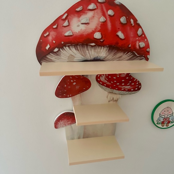 NEW Mushroom Shelf Retro Earthy Home Decor Nursery - Picture 4 of 6